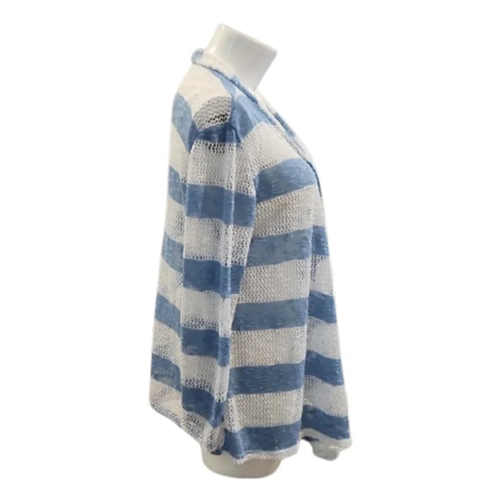 [Retro Threads] Striped Open Cardigan - Size XXL